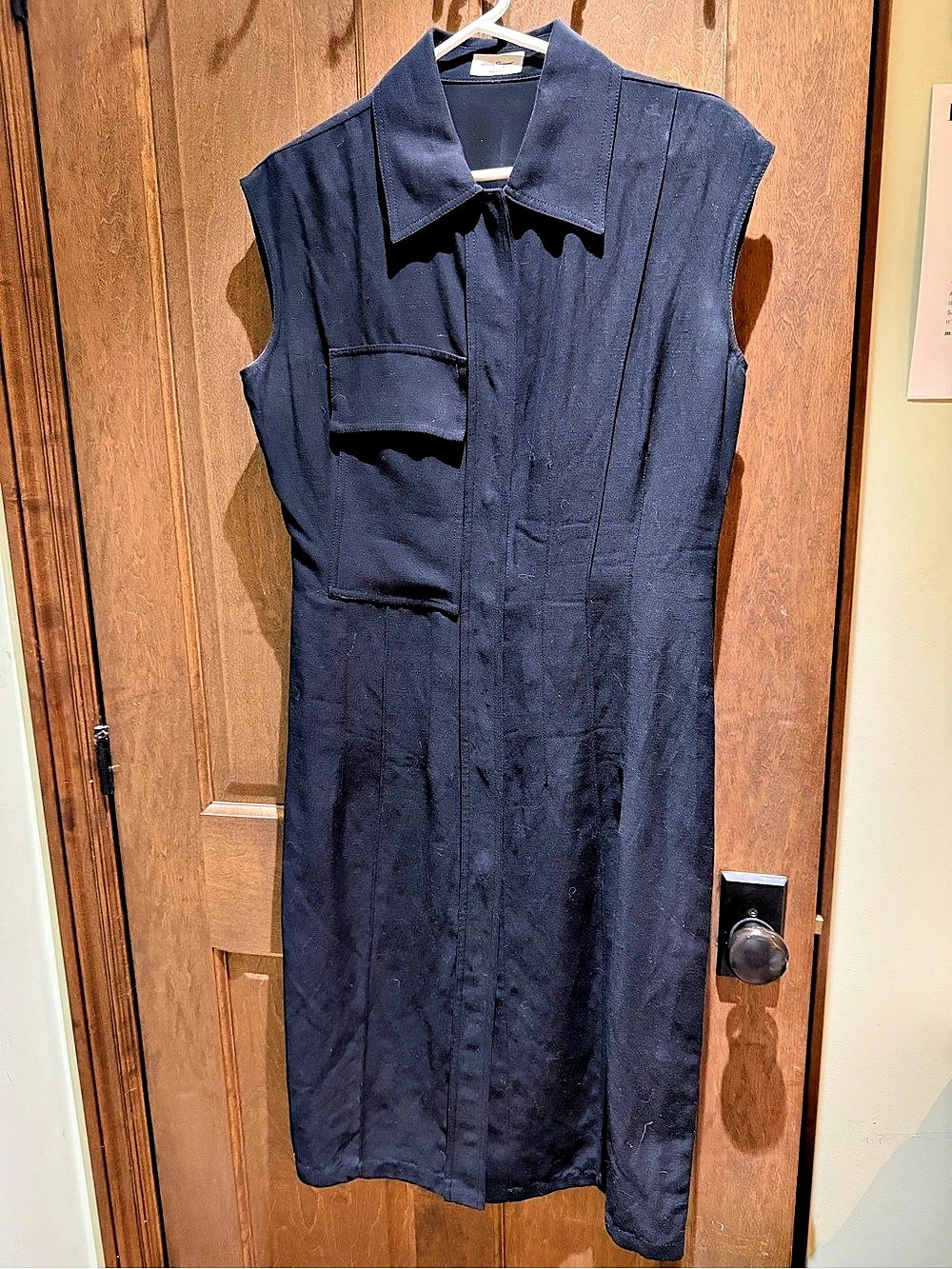 Salvatore Ferragamo Sleeveless Midi Dress in Black Size 42